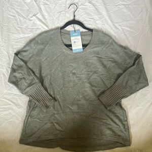 CAbi Cool Off Sweatshirt #6333 - Gray Sweatshirt with terry cloth inside